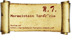 Mermelstein Terézia névjegykártya